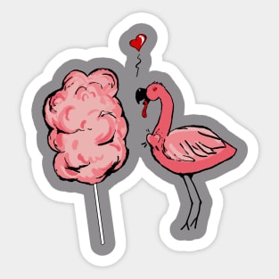 Flamingo Pink Lover Cotton Candy Sticker